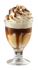 PNG A glass of ice Espresso Coffee with milk cream dessert coffee delicious.