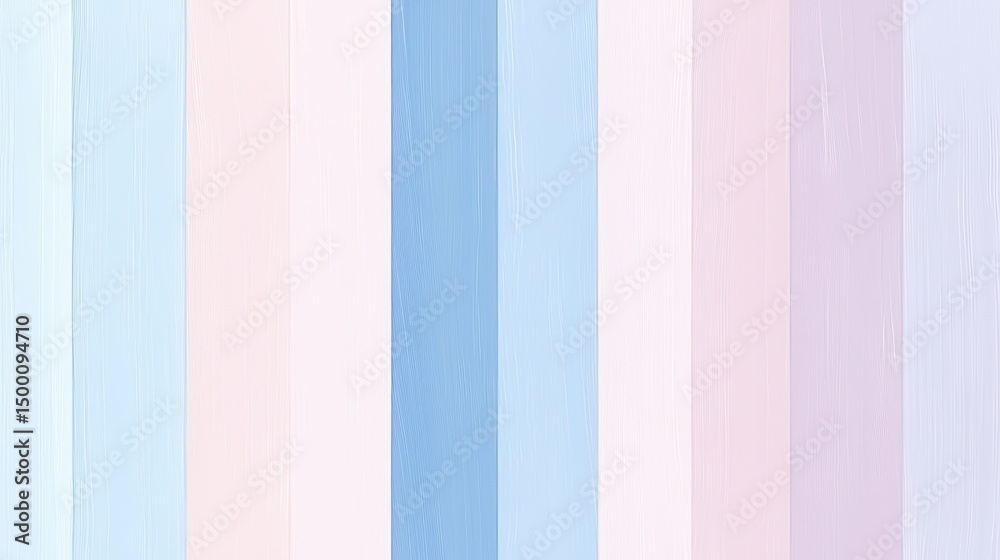 Poster Row of wooden boards with a blue stripe in the middle. The blue stripe is the only color that is not pink or purple