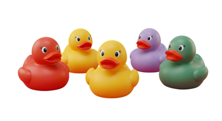 Colorful rubber ducks