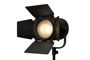 Professional studio spotlight illuminating transparent background