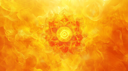 solar plexus chakra third chakra yellow background art