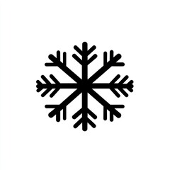 Simple black snowflake graphic