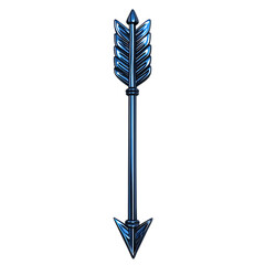 Contemporary Arrow with a Structured Design in Clas Isolated on Transparent Background