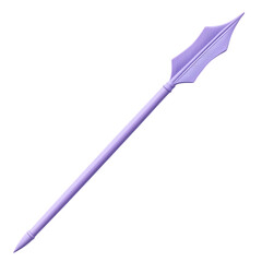 Minimal Arrow with Elegant Smooth Contours in Soft Purple Isolated on Transparent Background