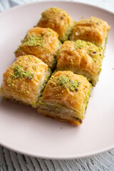 traditional local turkish baklava in close up