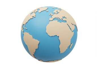 Fototapeta premium 3D Illustration of Illustration of the earth globe isolated on white background