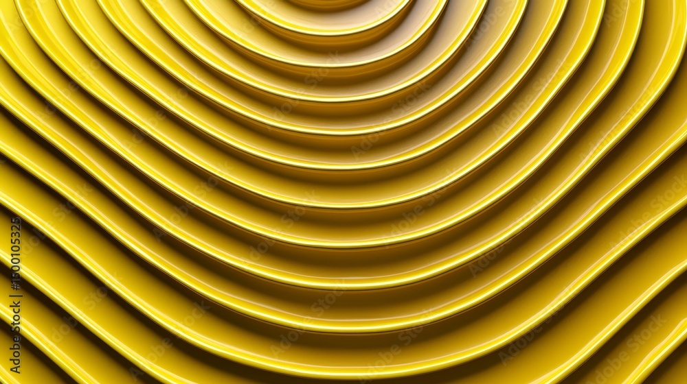 Poster the image is a yellow wave with a lot of detail. it has a very artistic and abstract feel to it