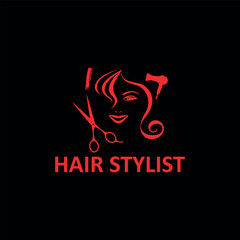hair cutting and body hair removal logo design vector