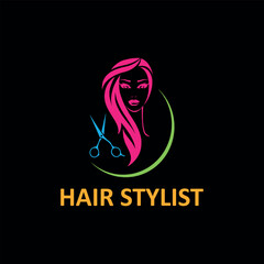 hair cutting and body hair removal logo design vector