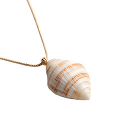Minimalist Bohemian Shell Necklace Featuring a Sing Isolated on Transparent Background