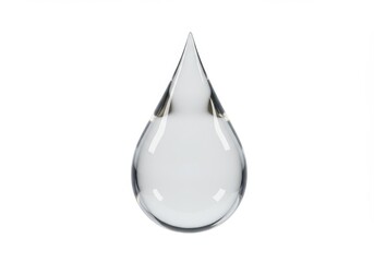 Fototapeta premium 3D Illustration of Clear water drop isolated on white background