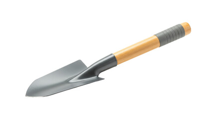 Isolated Garden Trowel with Wooden Handle
