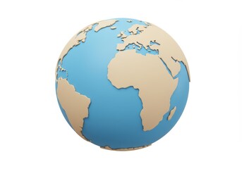 Fototapeta premium 3D Illustration of Illustration of the earth globe isolated on white background