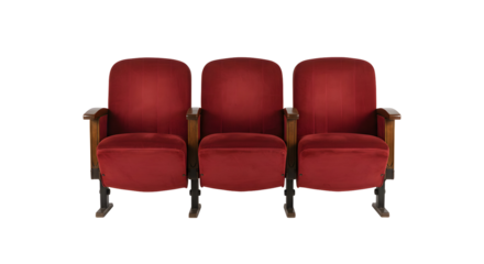 Vintage movie theater seats