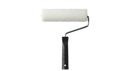 Obraz premium White paint roller on black background