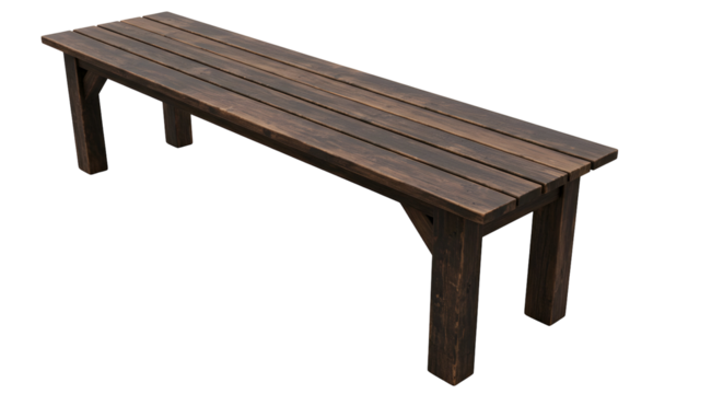 Wooden bench design element