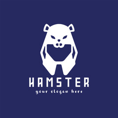 hamster logo design vector format