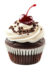 PNG Cupcake with a cherry on top dessert cream photography.