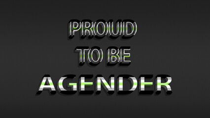 Happy Pride Month Agender Pride Flag Horizontal Background