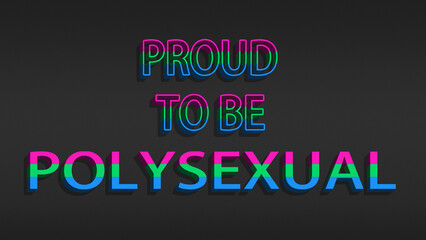Happy Pride Month Polysexual Pride Flag Horizontal Background