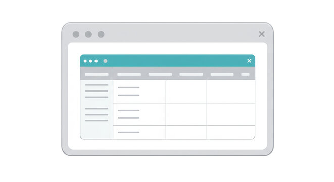 Isolated Empty Data Table Window