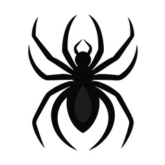 spider silhouette icon on white background