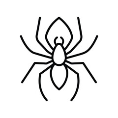spider outline icon on a white background