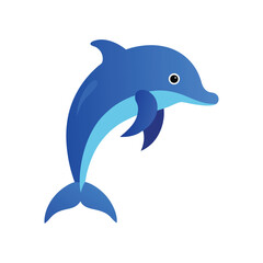 dolphin vector icon isolated on white background