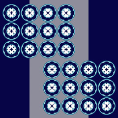 Floral pattern on abstract background, colorful geometric shape, seamless textured template, graphic design illustration wallpaper