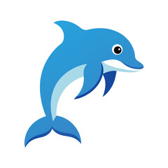 Fototapeta premium dolphin isolated on white background