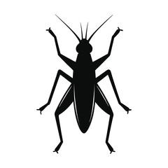 grasshoppers silhouette icon on white background