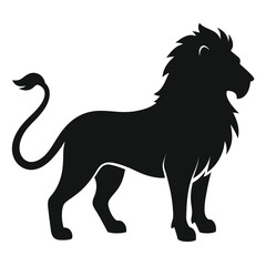 lion silhouette icon isolated on white background