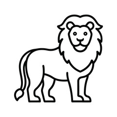 lion outline icon on white background