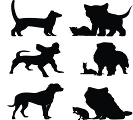 Dog Vector Image Black