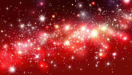 Red star-filled cosmic background