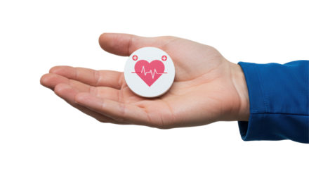 Isolated Heart Rate Sensor in Hand