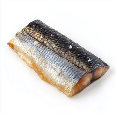 piece of fish on isolated background, herring,