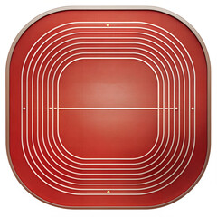 Running Track Icon In Top View Isolated On Transparent Background