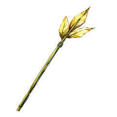 Artistic Arrow with Hand Sketched Style in Delicate Isolated on Transparent Background
