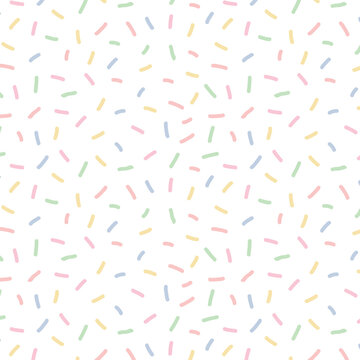 Seamless pattern with colorful sprinkles. Donut glaze background.
