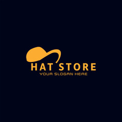 hat cap store logo design vector