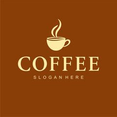 Elegant Coffee Cup Logo with Floral Design