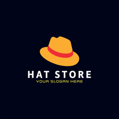 hat cap store logo design vector
