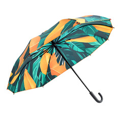 Modern Compact Beach Umbrella with a Dynamic Design Isolated on Transparent Background