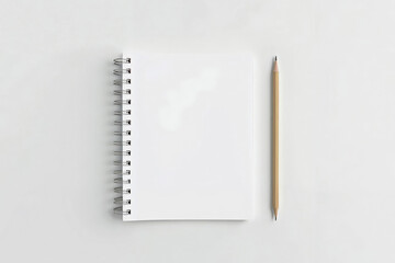 Blank Page Notebook Mockup on Minimal Background for Creative Projects, Blog Designs, Stationery Websites, Digital Content, and Branding Ideas  