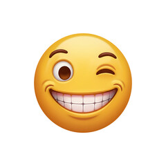 Fototapeta premium Grinning emoji with wide teeth