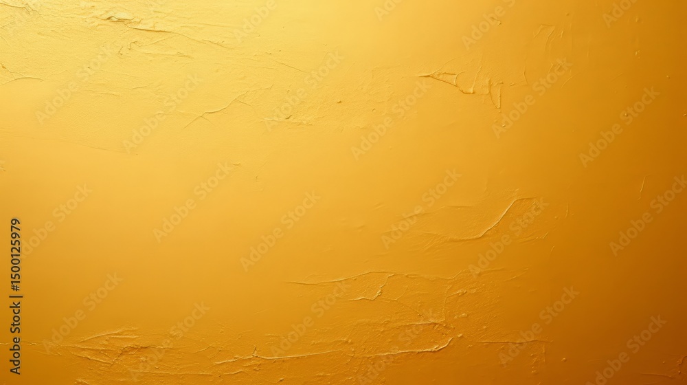 Aufkleber yellow wall with a textured surface. the wall is painted with a gold color and has a rough texture