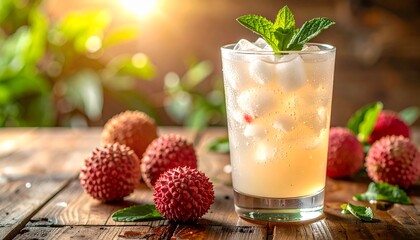 Lychee Juice in a Glass