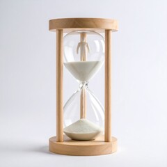 Sand clock, hourglass, sandglass or sand timer — lifetime flies concept