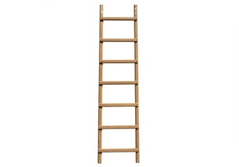 Wooden ladder isolated on white background